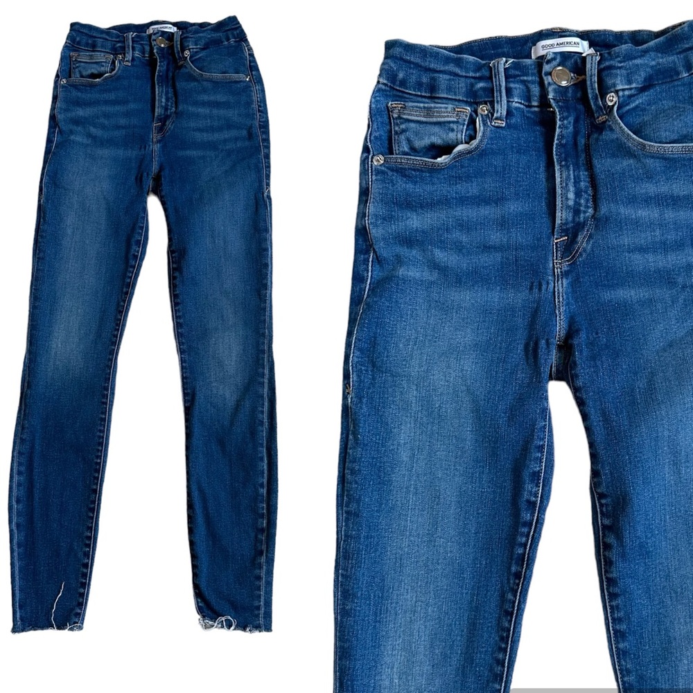 Good American 25 Good Waist Crop High Rise Jegging Jeans